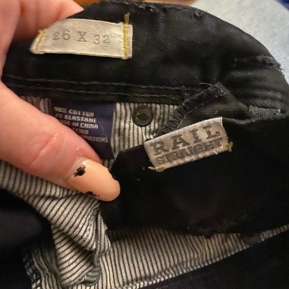 Madewell Rail Straight Skinny Jeans in Black 26 x 32 - Picture 4 of 7